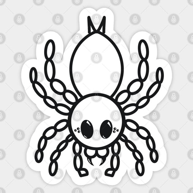 Colorful Cartoon Tarantula (Outline) Sticker by IgorAndMore